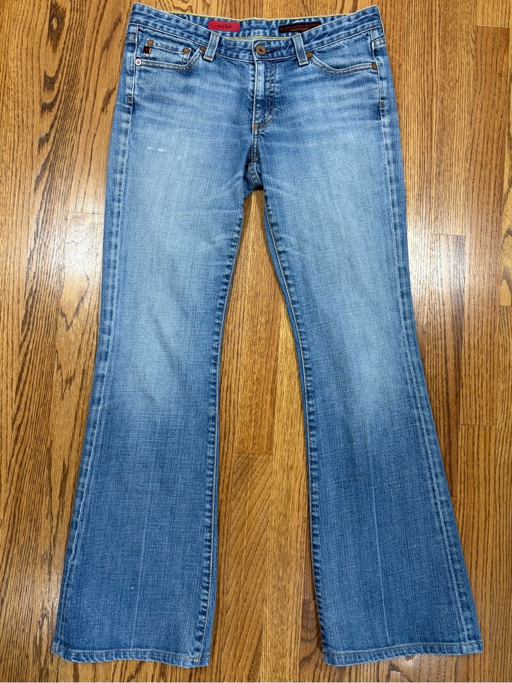 AG "The Club" Light Blue Low-Rise Bootcut Jeans (29)